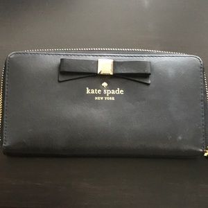 KATE SPADE NEW YORK BLACK BOW WALLET